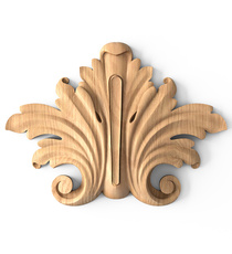 Acanthus ring handcrafted wooden applique