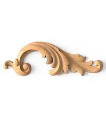 medium corner decorative leaf wood applique classical style