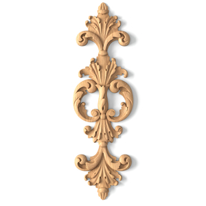 Carved decorative drop onlay for pilaster beech