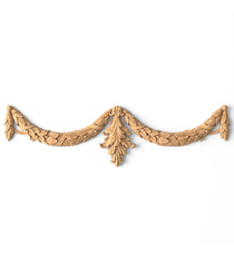 extra large horizontal architectural leaf wood carving applique baroque style