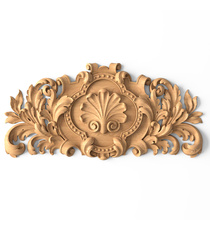 extra large horizontal decorative floral acanthus scrolls wood carving applique baroque style