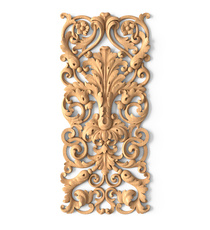 medium corner artistic leaf wood onlay applique baroque style