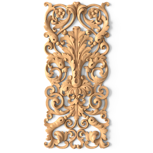 small corner hand carved leaf wood carving applique classical style