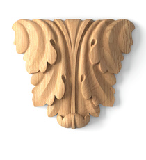 narrow vertical architectural acanthus wood drop classical style