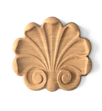 small vertical carved acanthus wood applique classical style