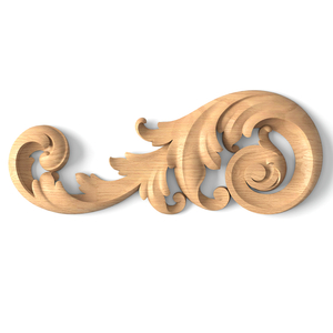 Baroque-style wooden acanthus onlay, Left