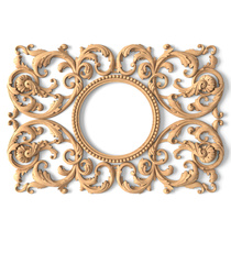 horizontal decorative scroll wood onlay applique classical style