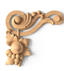 corner architectural scroll wood onlay applique classical style