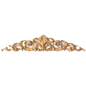 medium oval ornate floral acanthus scrolls wood cartouche baroque style