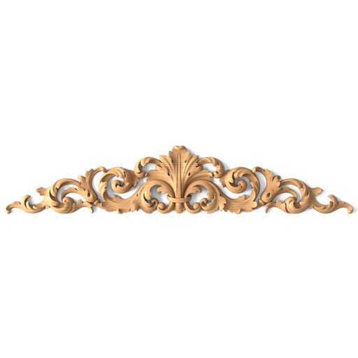 horizontal ornate acanthus wood carving applique baroque style
