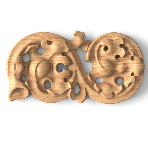 corner decorative leaf wood onlay applique classical style