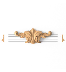 Small hardwood acanthus onlay for moulding