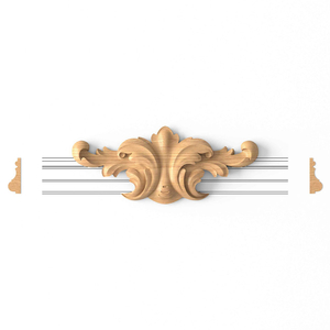 Antique-style acanthus appliques for mouldings from beech