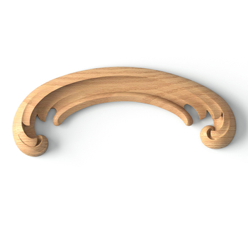 Arched wood onlay leaf Classic style