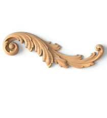 small corner carved leaf wood carving applique gothic style