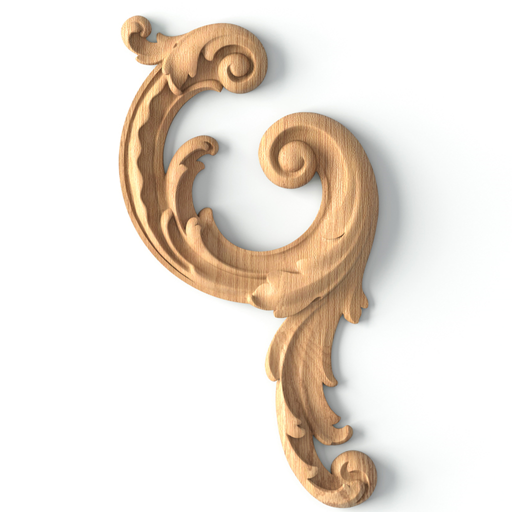 Handcrafted Furniture Acanthus Applique Right Handcrafted Furniture Acanthus Applique Right