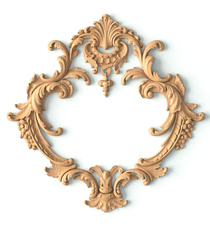 corner detail floral acanthus scrolls wood onlay applique classical style