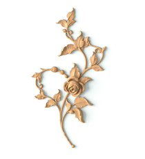 small corner artistic flower wood onlay applique renaissance style