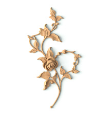 corner hand carved flower wood applique renaissance style