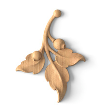 medium corner decorative leaf wood carving applique renaissance style