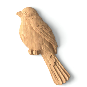 Baroque style solid wood sitting sparrow onlay, Right