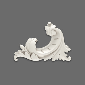 Carved corner onlay with acanthus scrolls