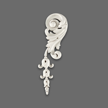 Baroque onlay acanthus with bell flowers, right