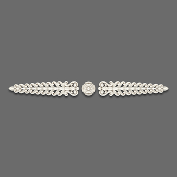 Long floral onlay Empire-style