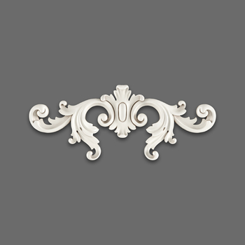 Carved center cartouche onlay with acanthus scrolls