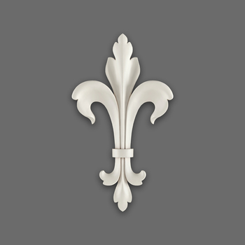 Heraldic lily - moulded wall decor Polyurethane
