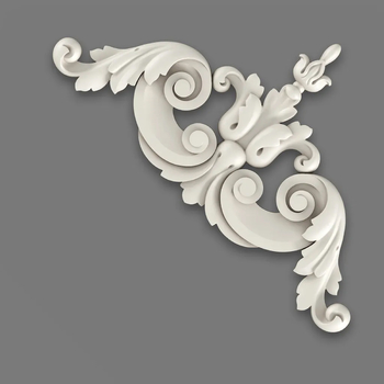 Small corner moulding for wall and ceiling decoration 