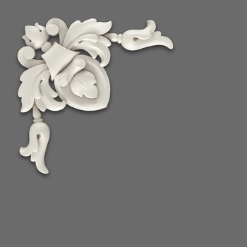 Corner flower onlay - wall home decoration from polyurethane#additional-separator##additional-separa..