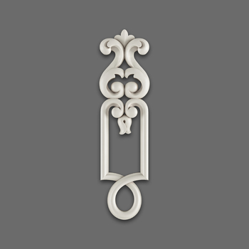 Classical polyurethane onlay with floral motifs