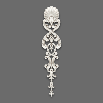 Stucco decor - drop onlay with acanthus and bell flowers#additional-separator##additional-separator#..