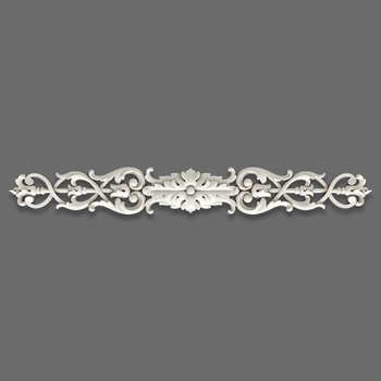 Openwork polyurethane onlay with flowers