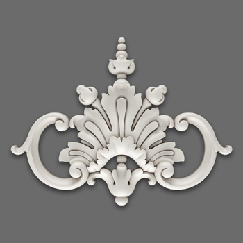 Corner wall moulding - palmetto openwork overlay