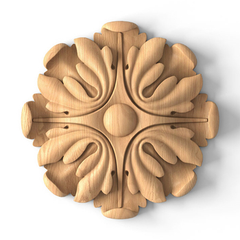 Wood medallions floral for furniture