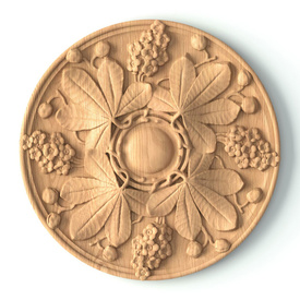 Custom made wooden rosettes appliques for furniture