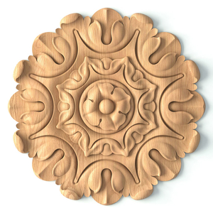 Carved door trim medallions floral Baroque