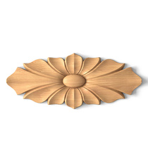 Handcrafted Classic wooden rosette with a flower