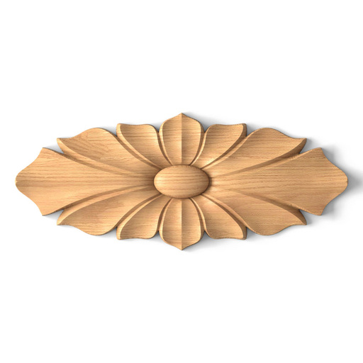 small oval ornamental flower oak rosette classical style