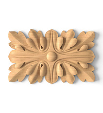 small round hand carvedflower oak rosette victorian style