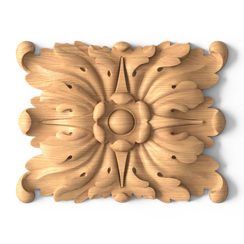 Wood Medallions for Furniture with Elements of Floral Design  