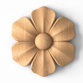 Classic carved rosettes, Round flower rosettes