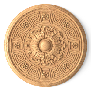 small round decorative floral oak rosette classical style