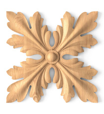 small round decorative floral oak rosette classical style