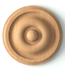 small square simple wood rosette classical style