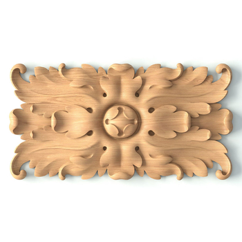 Decorative rosettes rectangular with Acanthus leaf