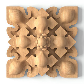Custom made wood rosettes for furniture