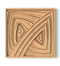 Square wood wall decor rosette with nautical style